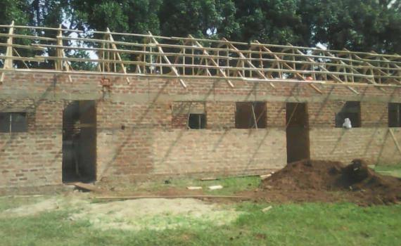 Roofing the orphanage class rooms block