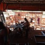 Photos about the desks and tables.